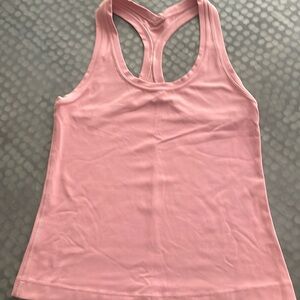 Lululemon fitted racerback tank in salmon pink - like new